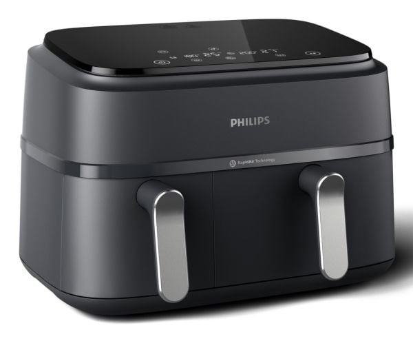 Philips Series 3000 NA351 - Varmluftsteker - 9 liter - 2.75 kW - svart / sølv