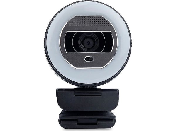 Kamera internetowa Terra TERRA TERRA Webcam Halo LED-valorengas (C1868pro) ja yksityisyydensuojan liukusäädin Full-HD, automaattitarkennus, stereom...