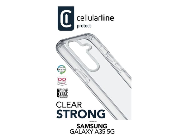 Cellularline 8018080477195, Etui, Samsung, A35 5G, 16,8 cm (6.6"), Gjennomsiktig