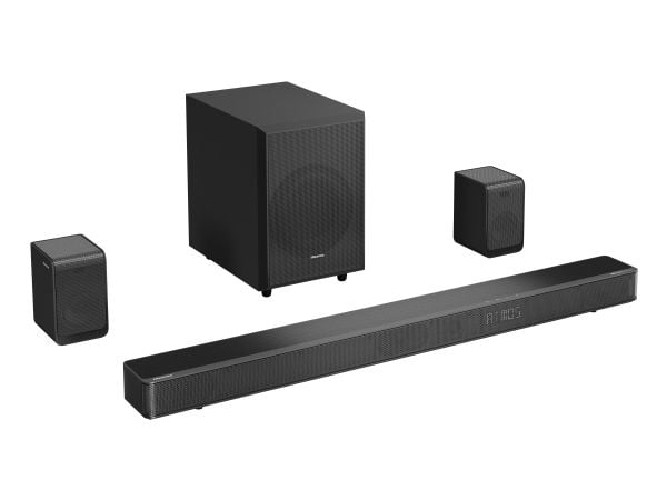 Hisense AX5125H, 5.1.2 kanaler, 500 W, DTS:X, Dolby Atmos, Dolby Digital, Kino, Musikk, Sport, TV, 80 W, 500 W