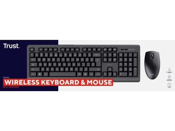 Tastatur + mus trådløst PRIMO-sett ENG 25347 TRUST