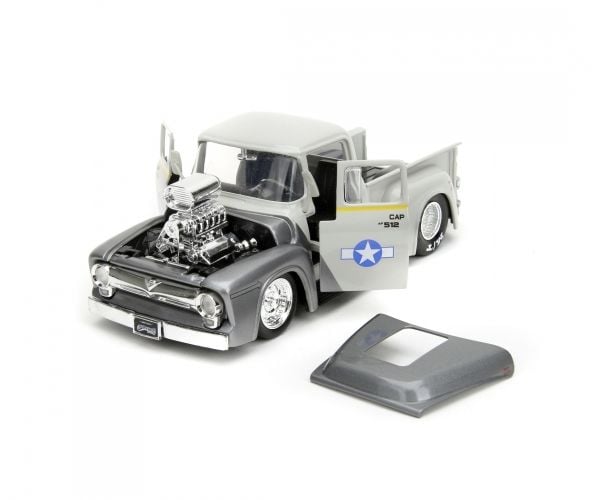 Jada Toys Street Fighter 1956 Ford Pickup 1:24, Bil, 14 År, Metall, Grå