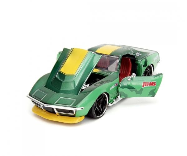 Jada Toys Street Fighter 1969 Chevrolet 1:24, Bil, 8 år, Metall, Grønn
