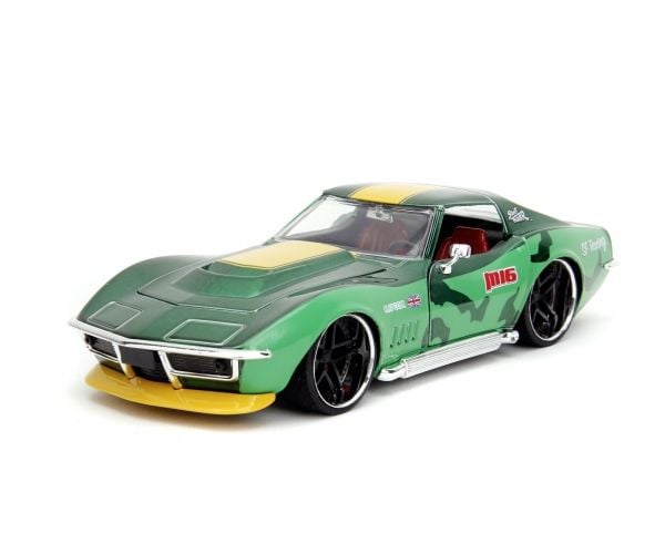Jada Toys Street Fighter 1969 Chevrolet 1:24, Bil, 8 år, Metall, Grønn