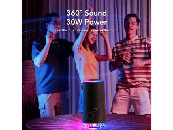 Soundcore Glow - Høyttaler - for bærbar bruk - trådløs - Bluetooth - Appstyrt - 30 watt
