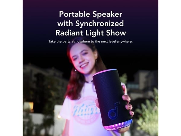 Soundcore Glow - Høyttaler - for bærbar bruk - trådløs - Bluetooth - Appstyrt - 30 watt