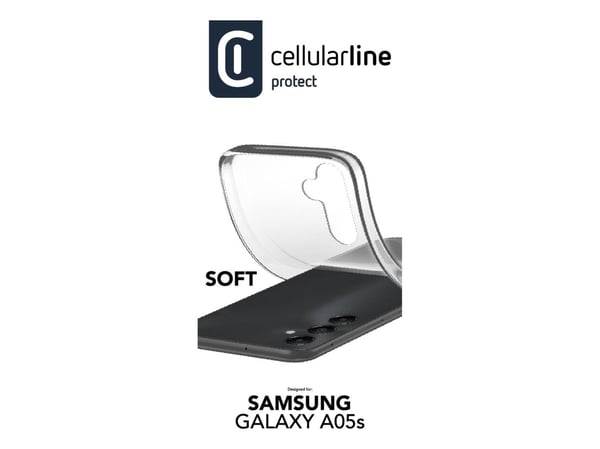 Cellularline Soft - Samsung Galaxy A05s kotelo (läpinäkyvä)