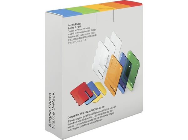 Polaroid Coloured Acrylic Photo Frames 3 Pack, Bilderammesett, Flerfarget, Bord, Rektangulær, China, 366 g
