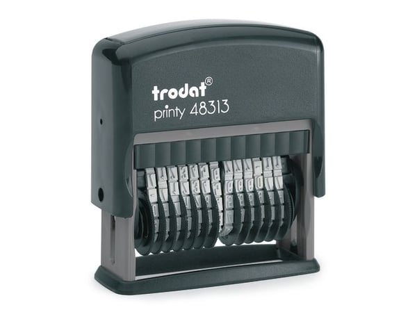 Trodat 48313, Nummerstämpel, 3,8 x 48 mm, Svart, Svart, 71 mm, 28 mm