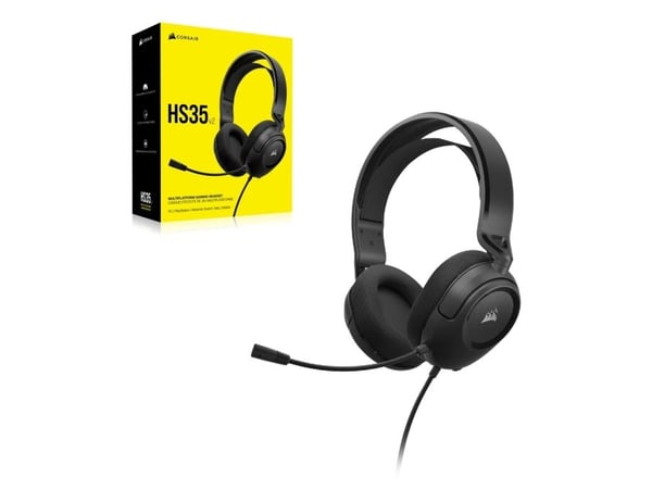 Corsair HS35 v2, Langallinen, Pelaaminen, 252 g, Kuulokkeet, Hiili