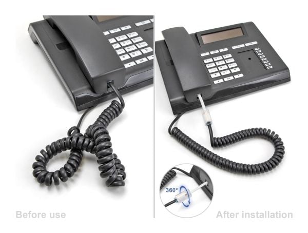 Delock - Telefonadapter - RJ-10 (P) til RJ-10 (R) dreining - uskjermet - gjennomsiktig, hvit