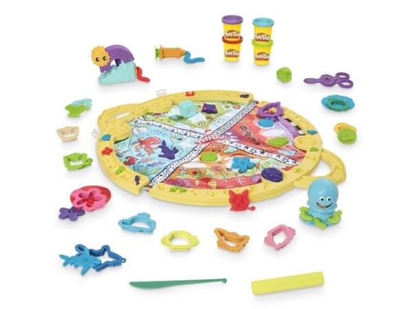 Play-Doh Fold ''n Go Playmat, Håndverkssett for barn, 3 år, Flerfarget