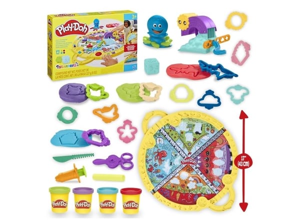 Play-Doh Fold ''n Go Playmat, Håndverkssett for barn, 3 år, Flerfarget