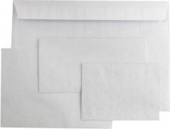 Konvolutter C5 hvit 80 g med glidelist 162x229 mm, pakke 1000 stk