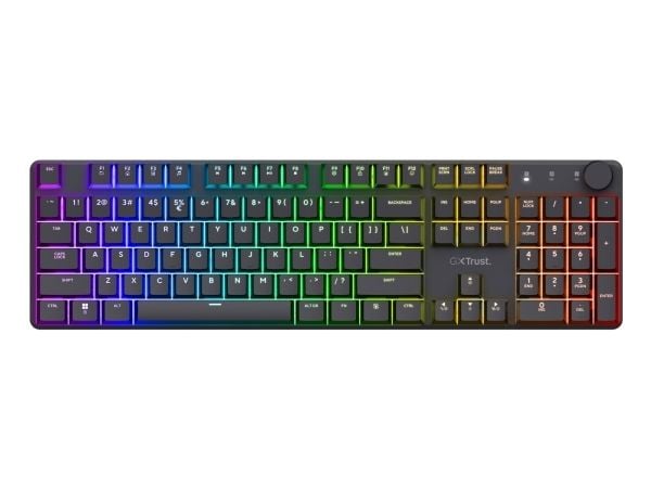 Trust GXT 868 Torix, kaapeli ja langaton, USB + langaton RF + Bluetooth, mekaaninen, QWERTY, LED, musta