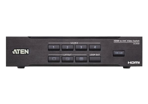 ATEN UC3430, sortering, HDMI, 3840 x 2160 piksler, metall, Taiwan, 3840 x 2160 1920 x 1080 1280 x 720