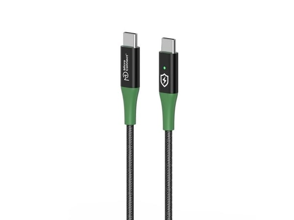 Microconnect MC-SMART USB-C-C-01, 1 m, USB C, USB C, USB 2.0, 0,48 Gbit/s, musta, Vihreä