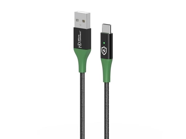 Microconnect MC-SMART USB-A-C-01, 1 m, USB A, USB C, USB 2.0, 0,48 Gbit/s, musta, Vihreä