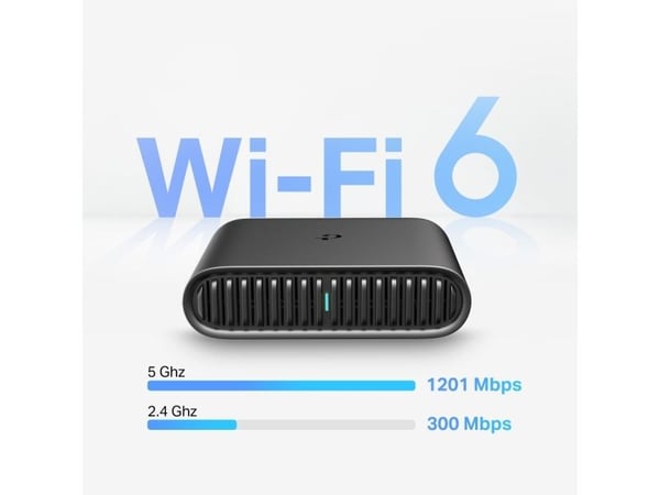 TP-Link TL-WR1502X, Wi-Fi 6 (802.11ax), Dobbelbånd (2.4 GHz / 5 GHz), Ethernet/bredbåndsforbindelse, Sort, Bærbar Router
