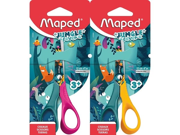 Maped Jungle Fever, Lapsi, Suora leikkuu, Setti, Valikoidut värit, 3 vuosi/vuosia, 12 cm