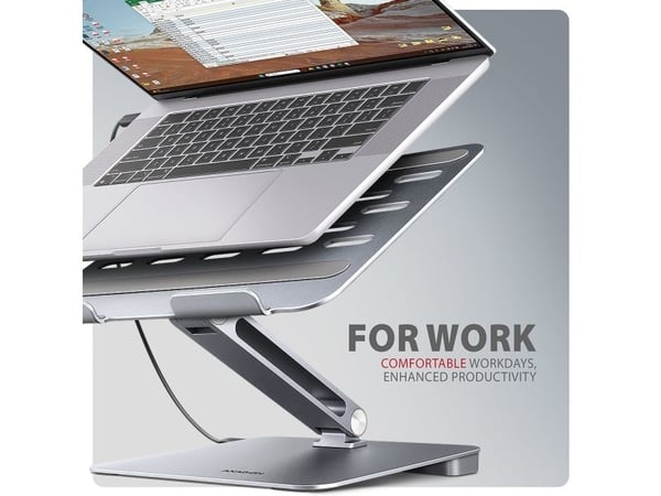 AXAGON HMC-STND - Dokkestasjon + notebookstativ - USB-C 3.2 Gen 1 - HDMI - 1GbE