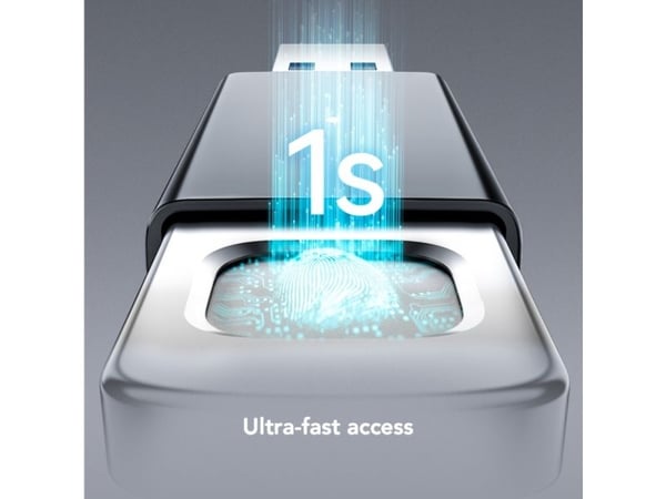 Lexar JumpDrive Fingerprint F35 PRO - USB-flashstasjon - kryptert - 64 GB - USB 3.2 Gen 1
