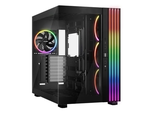 be quiet! Light Base 900 FX - FT - utvidet ATX (E-ATX) - sidepanel med vindu (glass) - ingen strømforsyning (ATX / PS/2) - svart - USB/lyd