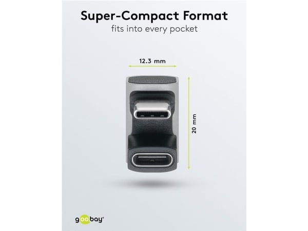 Goobay 74445, USB-C, USB-C, Silver