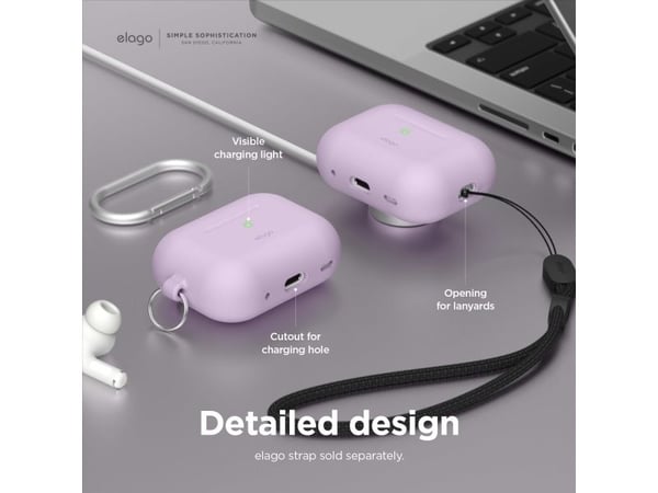 Elago Elago AirPods Pro 2 Hang Silicone Case - Karabiinikotelo AirPods Pro 2 laventeli - Turvallisuustakuu. yksinkertaiset osamaksut. ilmainen toim...