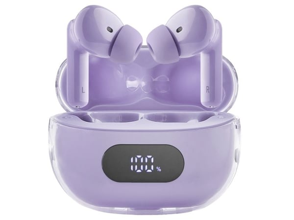 Intenso T310AE - True wireless-hodetelefoner med mikrofon - i øret - Bluetooth - aktiv støydemping - purpur