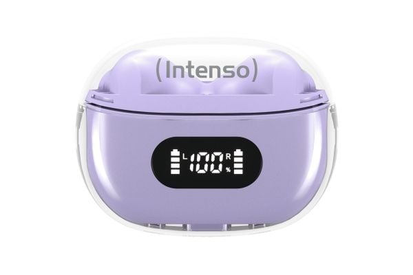 Intenso T310AE - True wireless-hodetelefoner med mikrofon - i øret - Bluetooth - aktiv støydemping - purpur