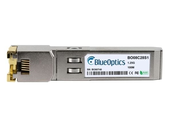 BlueOptics SFP-1000BASET-G2-BO, Fiberoptik, 1250 Mbit/s, SFP, RJ-45, T, 100 m