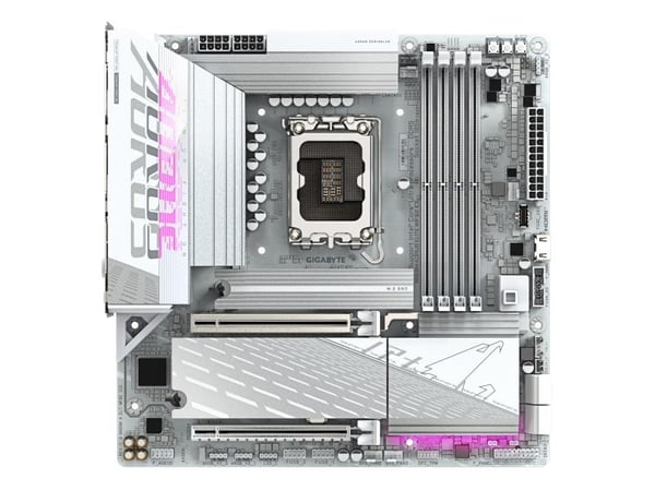 AORUS B860M ELITE WIFI6E ICE - Hovedkort - micro ATX - LGA1851-sokkel - AMD B850 Chipset - USB4, USB-C 3.2 Gen2, USB 3.2 Gen 2, USB 3.2 Gen 1 - Blu...