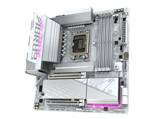 AORUS B860M ELITE WIFI6E ICE - Hovedkort - micro ATX - LGA1851-sokkel - AMD B850 Chipset - USB4, USB-C 3.2 Gen2, USB 3.2 Gen 2, USB 3.2 Gen 1 - Blu...