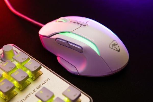 Turtle Beach Kone II, Høyre hendt, Optisk, USB Type-A, 26000 DPI, Hvit