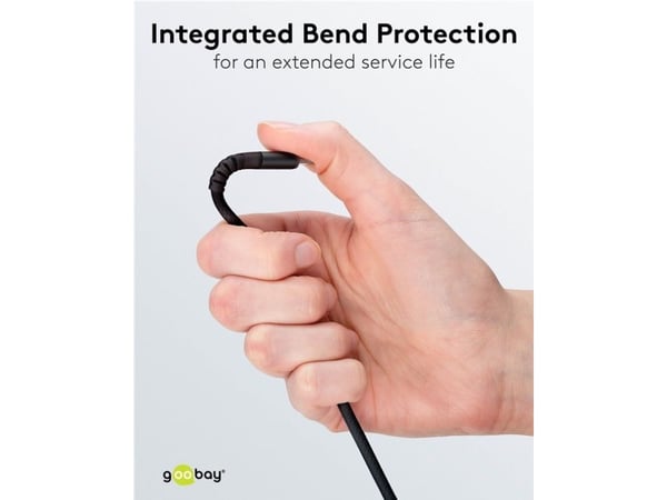 USB-C™ superpehmeä tekstiilikaapeli metalliliittimellä, m, musta;harmaa