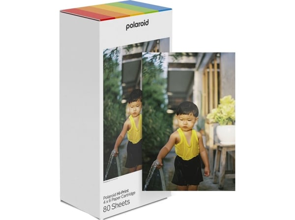 Polaroid Hi-Print 4x6 papirkassett 80 ark, 10x15 cm, 4x6", 80 ark, Polaroid Hi·Print 4x6, 1 stk, Kasse