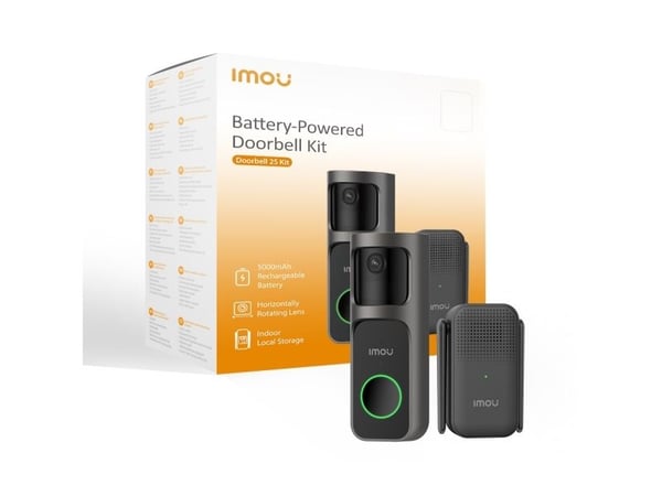Imou Ovikello 2S Kit, musta, koti, seinä, MicroSD (TransFlash), 512 GB, H.265