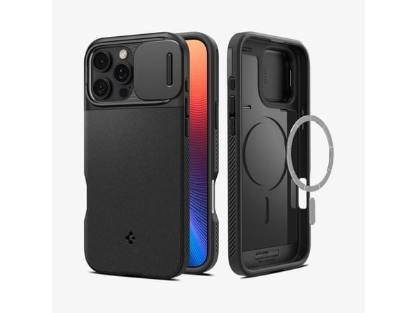 Spigen Optik Armor (MagFit), Suojus, Apple, iPhone 16 Pro, 16 cm (6.3"), musta