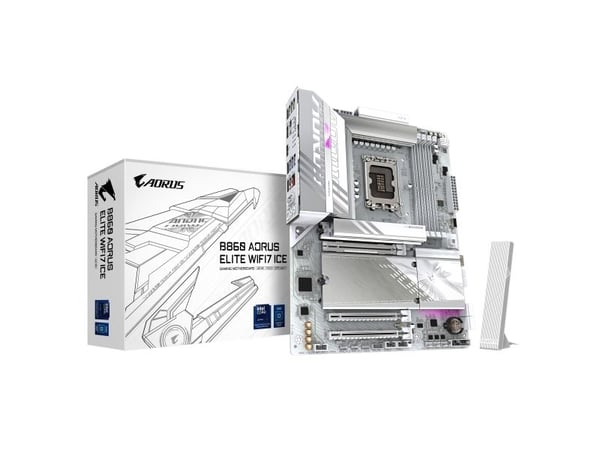 AORUS B860 ELITE WIFI7 ICE - Hovedkort - ATX - LGA1851-sokkel - B860 Chipset - USB4, USB-C 3.2 Gen2, USB 3.2 Gen 1, USB 3.2 Gen 2 - Bluetooth, 2.5 ...