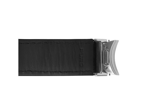 PURO PUGW6CLASSICBLK, Klokkereim, Samsung, Galaxy Watch 4 / Watch 4 Classic / Watch 5 / Watch 5 Pro / Watch 6 / Watch 6 Classic, Lær, Metall, Sølv