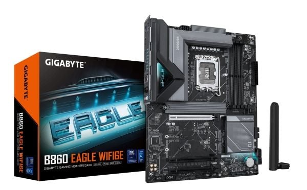 Gigabyte B860 EAGLE WIFI6E - Hovedkort - ATX - LGA1851-sokkel - B860 Chipset - USB-C 3.2 Gen 2x2, USB-C 3.2 Gen 1, USB 3.2 Gen 2, USB 3.2 Gen 1 - 2...