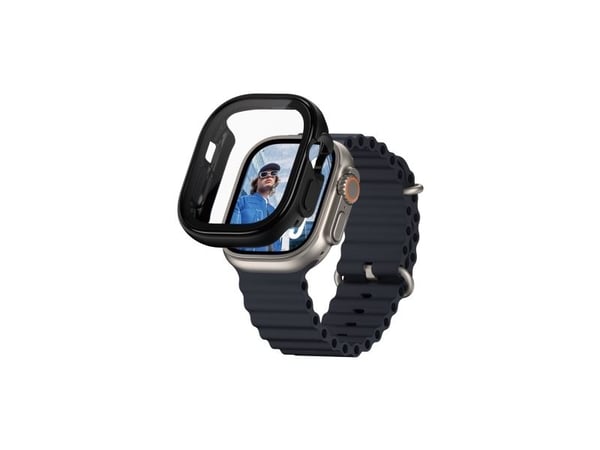 PanzerGlass Snappie - Black Edition - støtfanger for smartarmåndsur - full kropp, kraftig - polyethlen-tereftalat (PET), 100 % resirkulert polykarb...