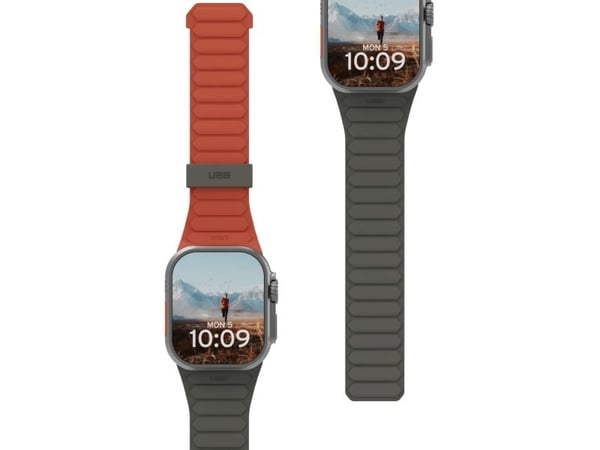 Urban Armor Gear 194161117291, Kellon hihna, Apple, Watch Series 1-3 42mm, Series 4-6 & SE 44mm, Series 7-9 45mm, Ultra 1-2 49mm., Silikoni
