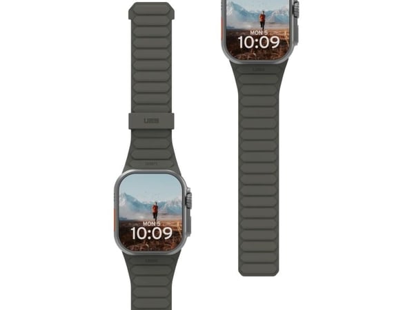Urban Armor Gear 194161117291, Klokkereim, Apple, Watch Series 1-3 42mm, Series 4-6 & SE 44mm, Series 7-9 45mm, Ultra 1-2 49mm., Silikon
