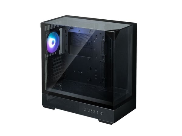 Zalman P40 Prism - Mid tower - ATX - sidepanel med vindu (herdet glass) - ingen strømforsyning (ATX) - svart - USB/lyd