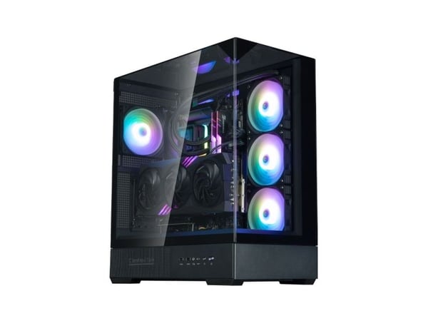 Zalman P40 Prism - Mid tower - ATX - sidepanel med vindu (herdet glass) - ingen strømforsyning (ATX) - svart - USB/lyd