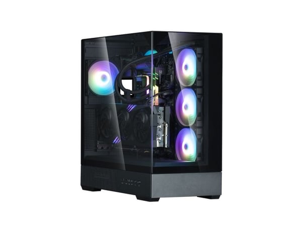 Zalman P40 Prism - Mid tower - ATX - sidepanel med vindu (herdet glass) - ingen strømforsyning (ATX) - svart - USB/lyd