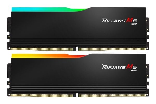 G.Skill Ripjaws M5 RGB F5-5600J4040D48GX2-RM5RK - DDR5 - sett - 96 GB: 2 x 48 GB - DIMM 288-pin - 2800 MT/s / PC5-22400 - CL40 - 1.25 V - ikke-bufr...