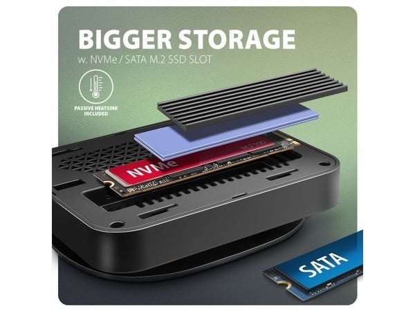 AXAGON HMC-UFO - Dokkingstasjon - for bærbar, smarttelefon, skrivebord - USB-C 3.2 Gen 2 - HDMI - 1GbE